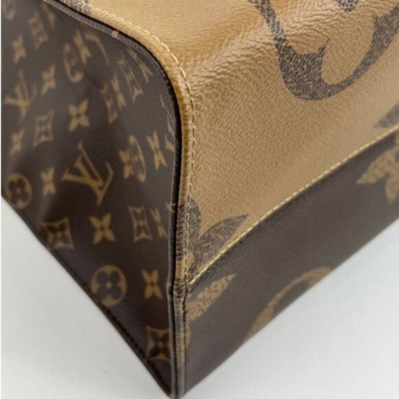 Louis Vuitton Limited Edition Giant Monogram Reverse Onthego GM Tote Shoulder Ha - Picture 8 of 13